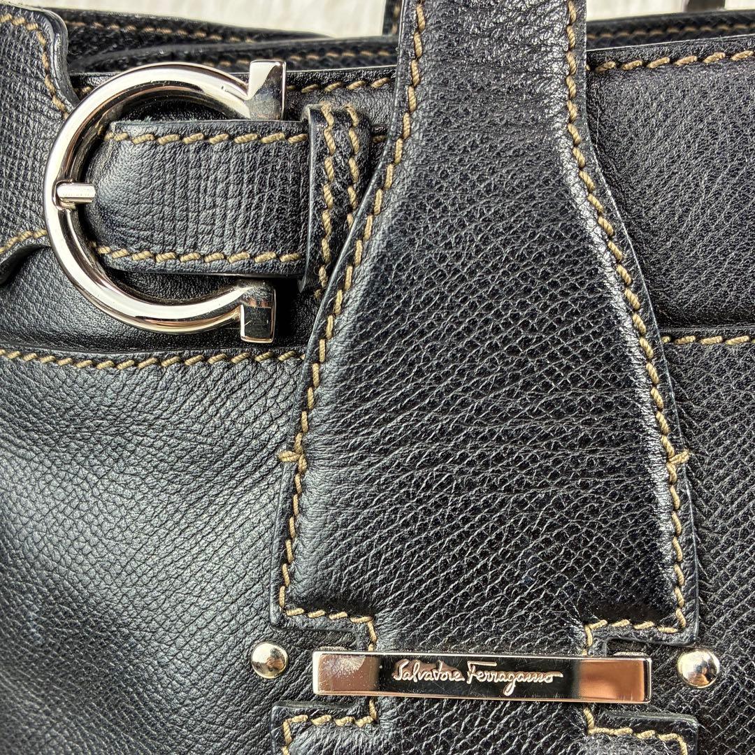 美品✨サルヴァトーレフェラガモ ビジネス トートバッグ レザー ガンチーニ