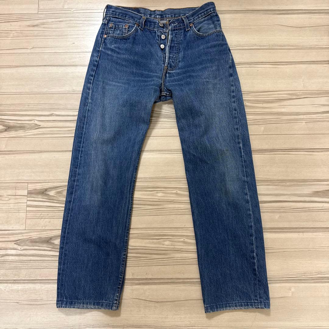 90s UK製Levi's インディゴ ストレートデニム