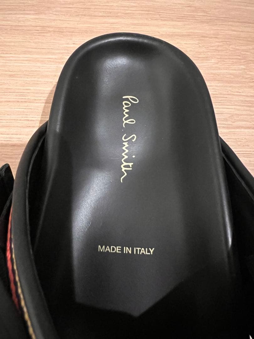 Paul Smith クロスストラップサンダル ブラック/マルチカラー