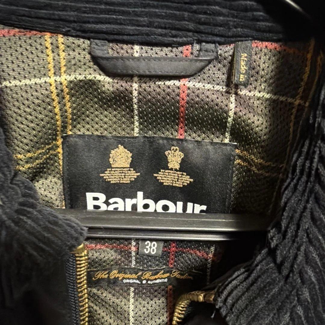 Barbour バブアー　オーバーサイズビデイル　ピーチスキン　ブラック　38
