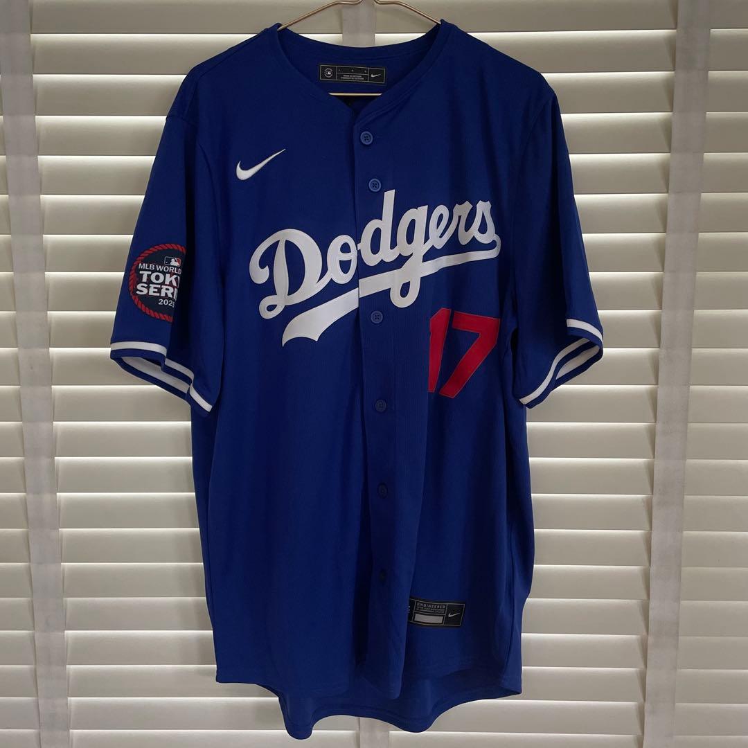 t*u様 ドジャースDodgers ユニフォーム 青 17 番♪大谷選手