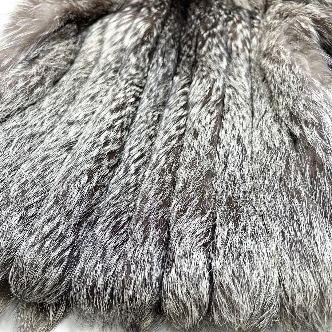 未使用級✨SAGA FOX シルバーフォックス 金サガ 毛皮コート 11号 L位