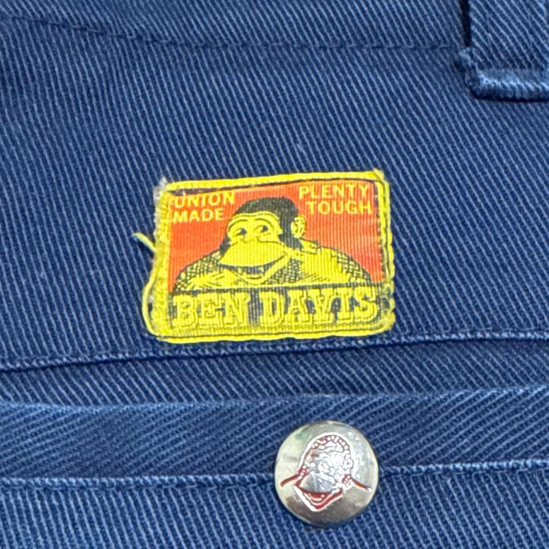 70s BEN DAVIS フリスコパンツ ネイビー 実寸33×29