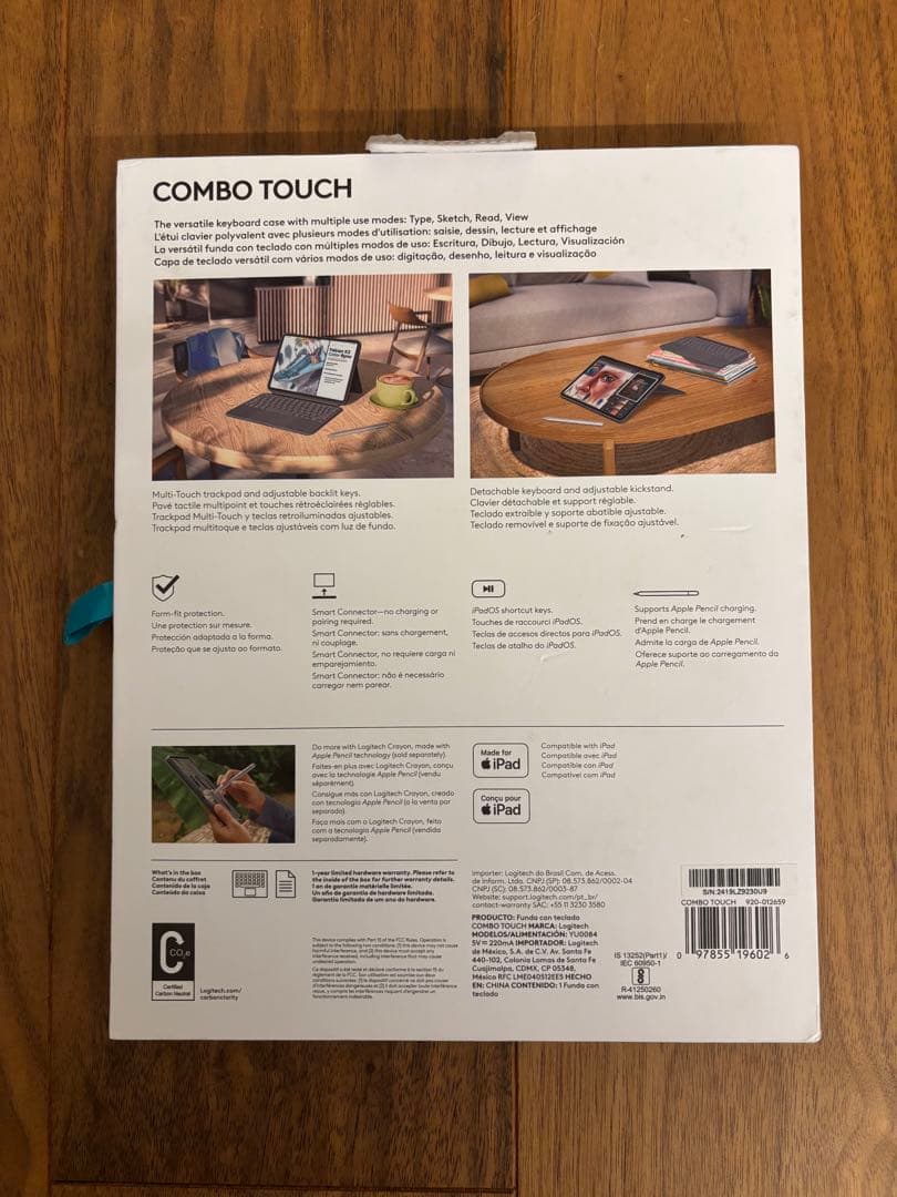Logitech Combo Touch iPad Pro 英語配列 M4 美品