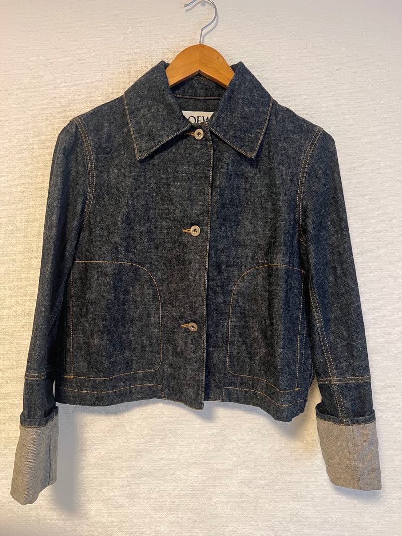 ど*ら様 LOEWE 大人気‼︎ターンアップデニムジャケット完売品【確実正規品】