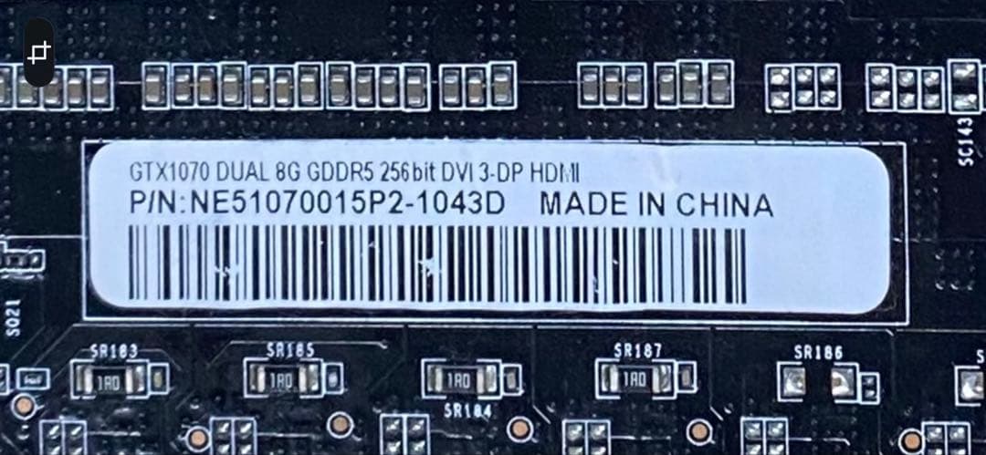 GTX 1070 8GB GDDR5 グラフィックボード