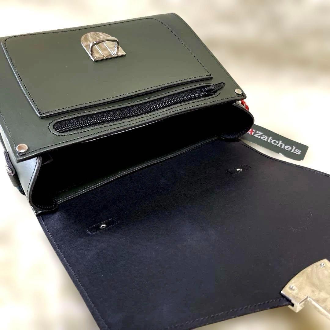 ザッチェルズ 2WAYショルダーハンドバック　英国製レザー　シュガーキューブ