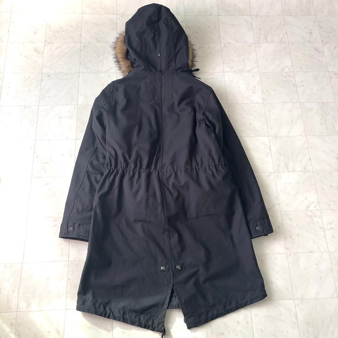フレッドペリー 5way ライナー付 モッズコート ファー ネイビー UK10