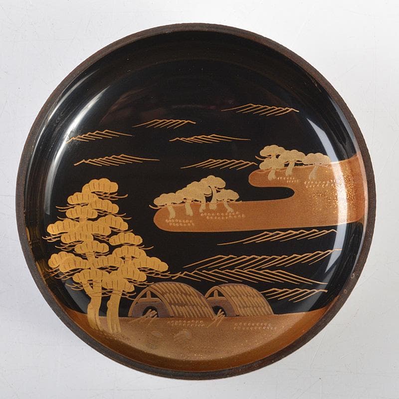 teㆍruㆍri 　目代春帆作　乾漆干網　棗　共箱　M　R6006