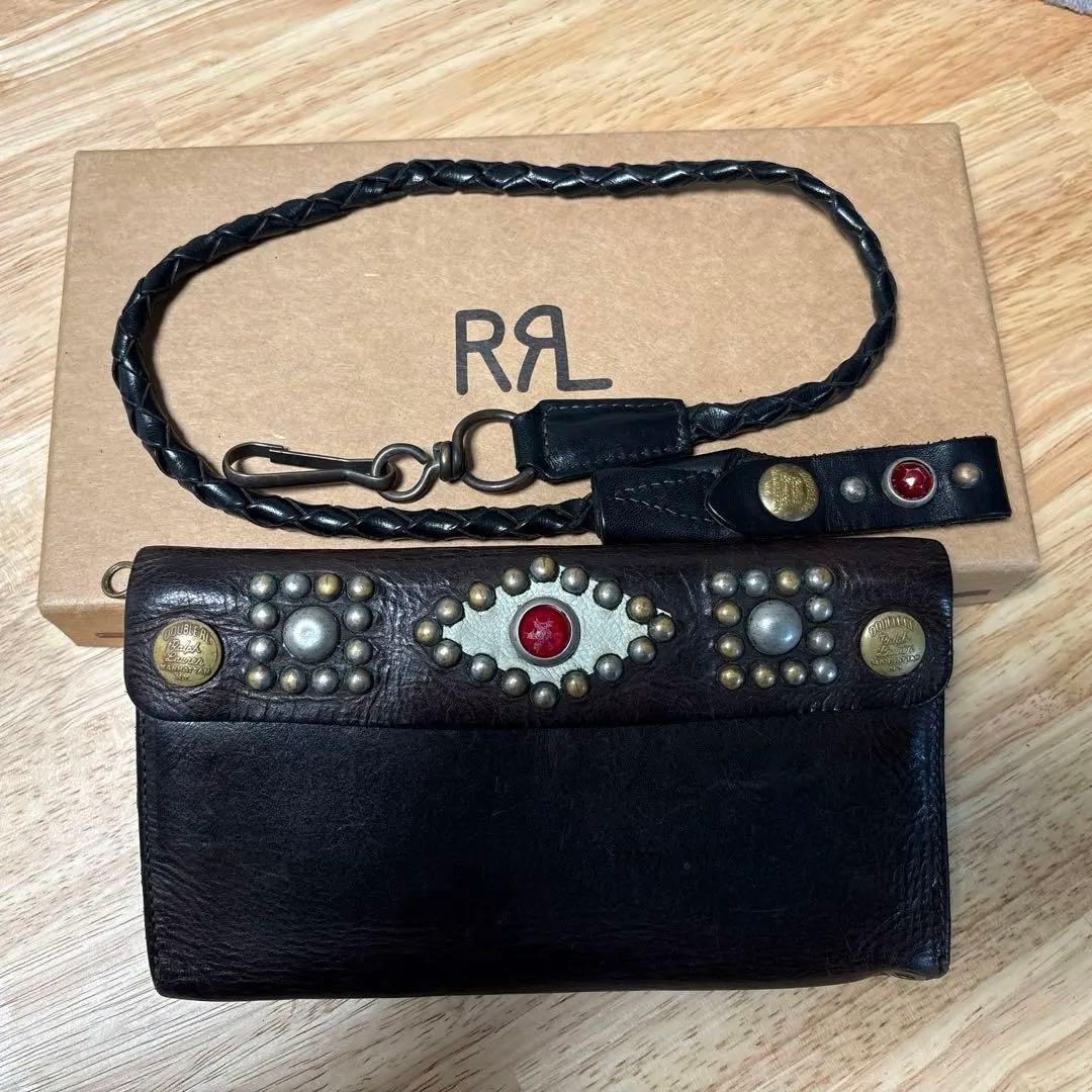 RRL レザー 財布 スタッズ付き 長財布 ！！