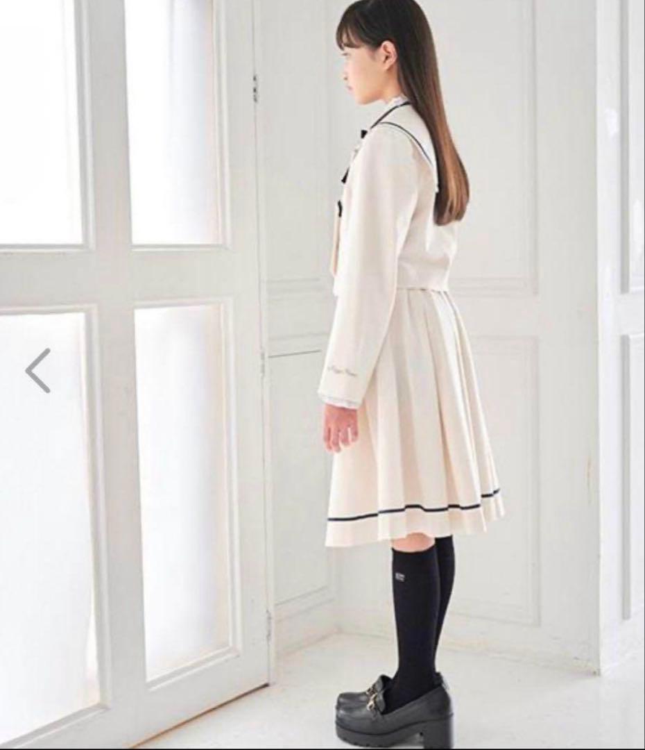 メゾピアノジュニア卒服セーラーショートジャケットセレモニースーツ１６０L美品