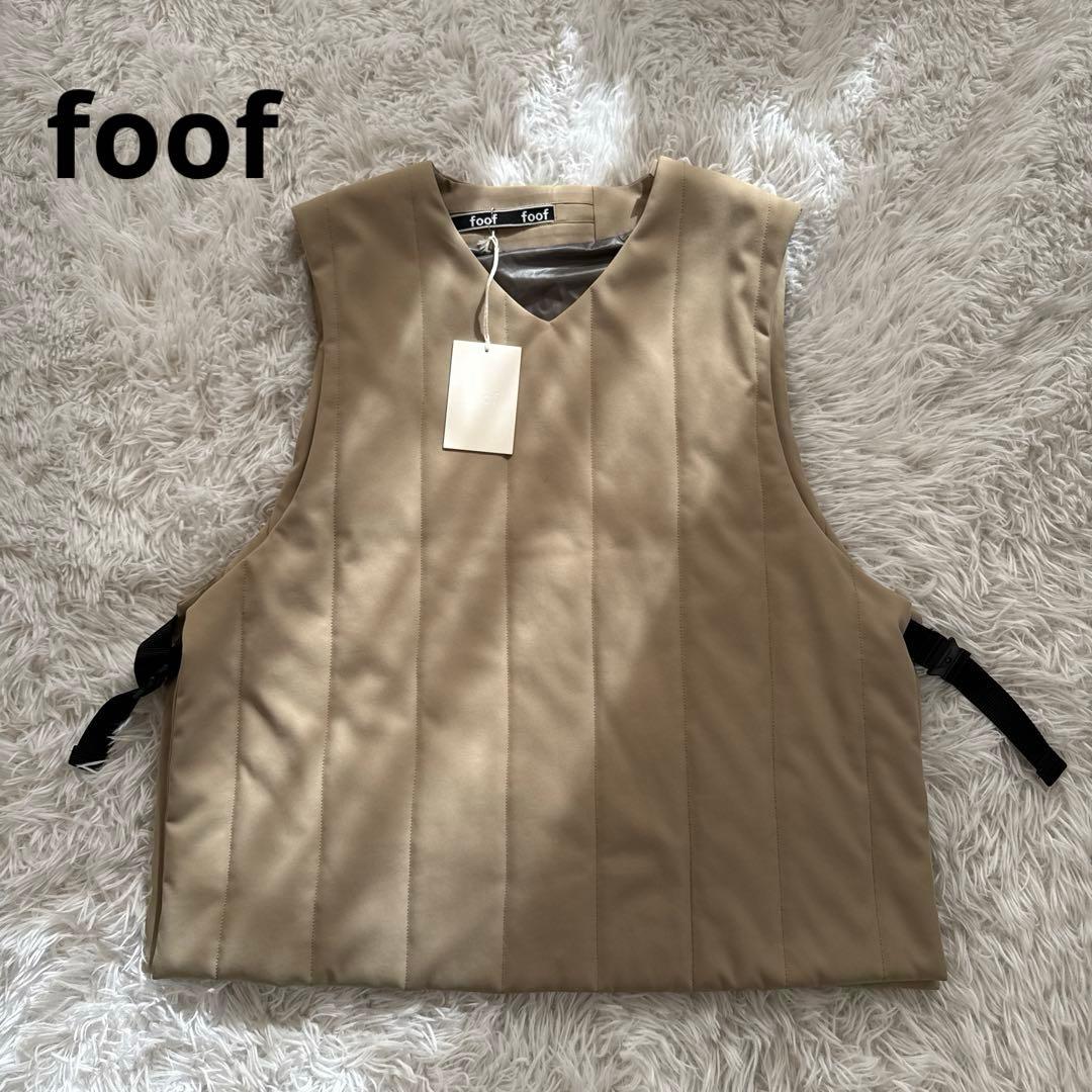 foof パディングベスト　キルティングベスト　ベージュ　M