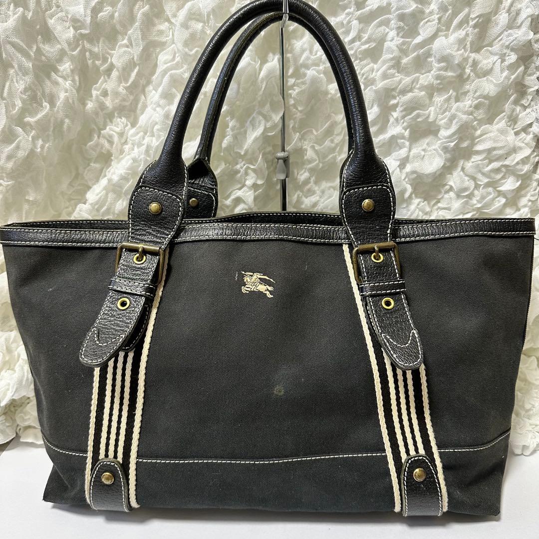 人気✨バーバリー ブルーレーベル トートバッグ キャンバス ホースロゴ