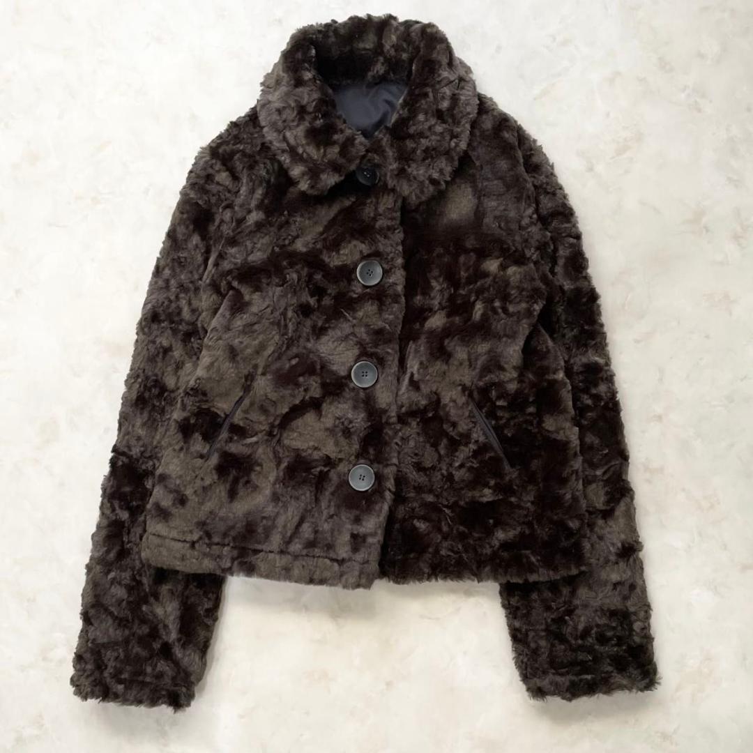 Max Mara リバーシブルショートジャケット テディベア L　2way