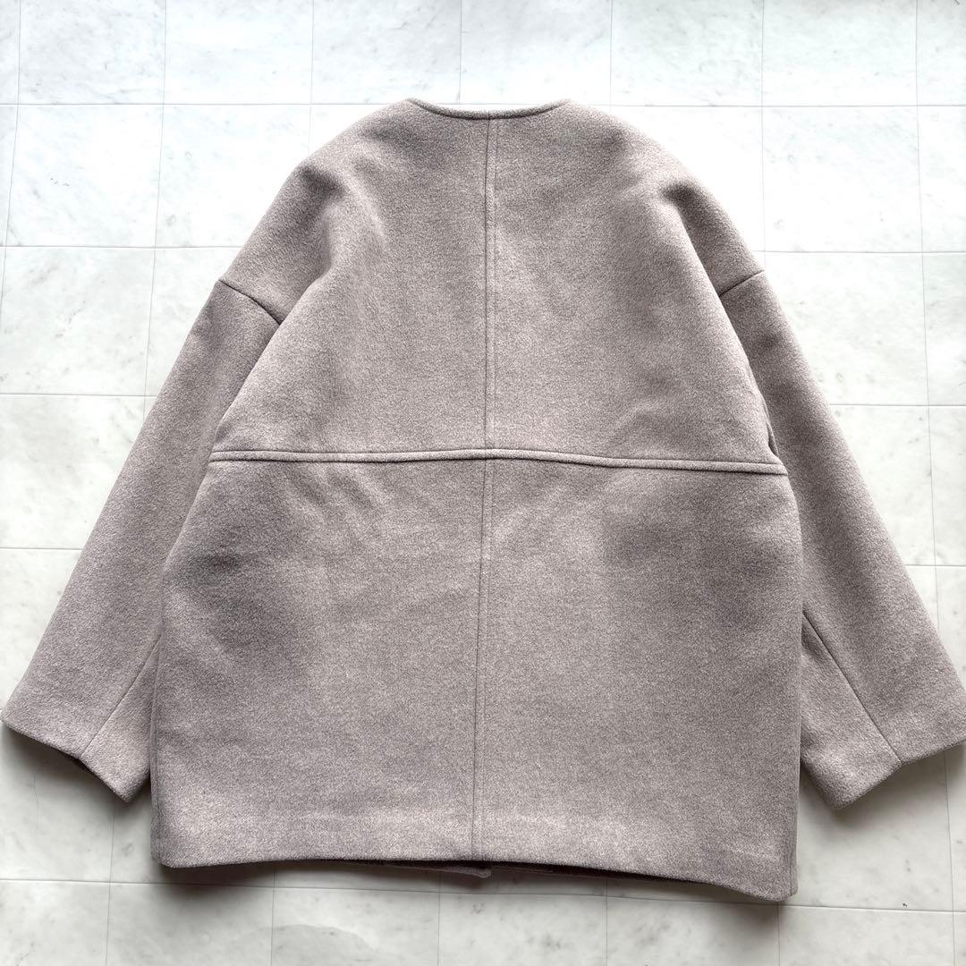 ジャーナルスタンダード 23AW スーパー140ビーバーノーカラーショートコート