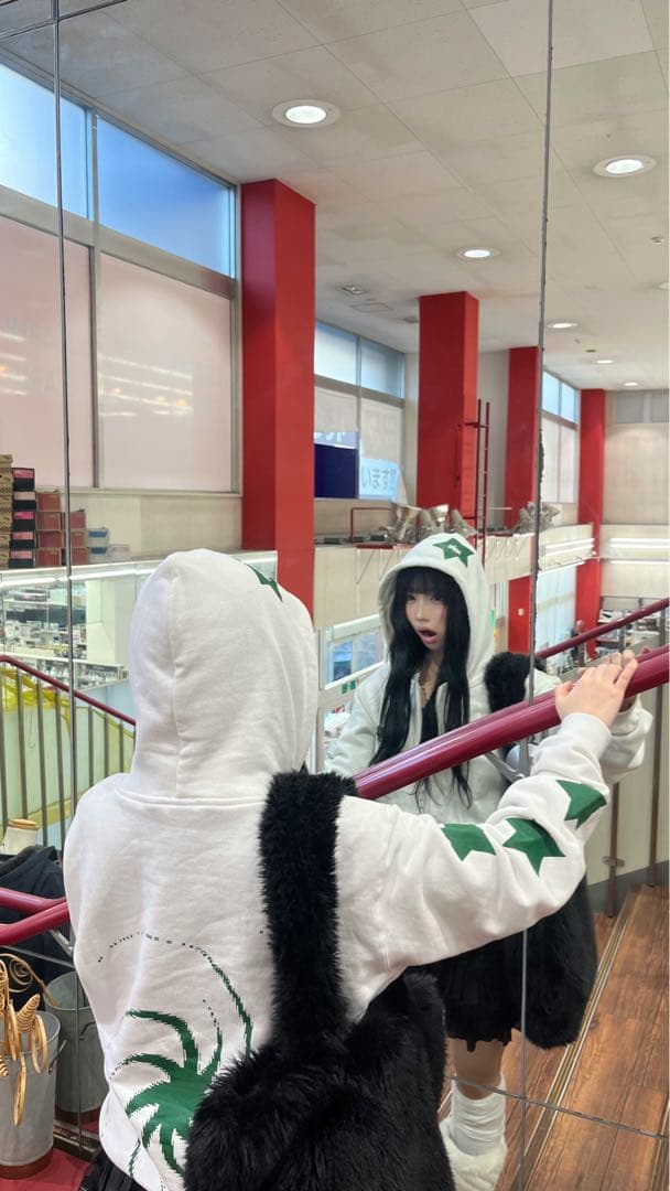 トップス Shhh Design Zip Hoodie (White)