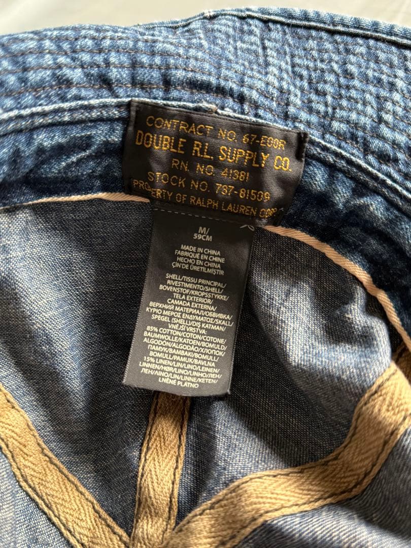 【ヌー様売約】DOUBLE RL デニムハット Mサイズ