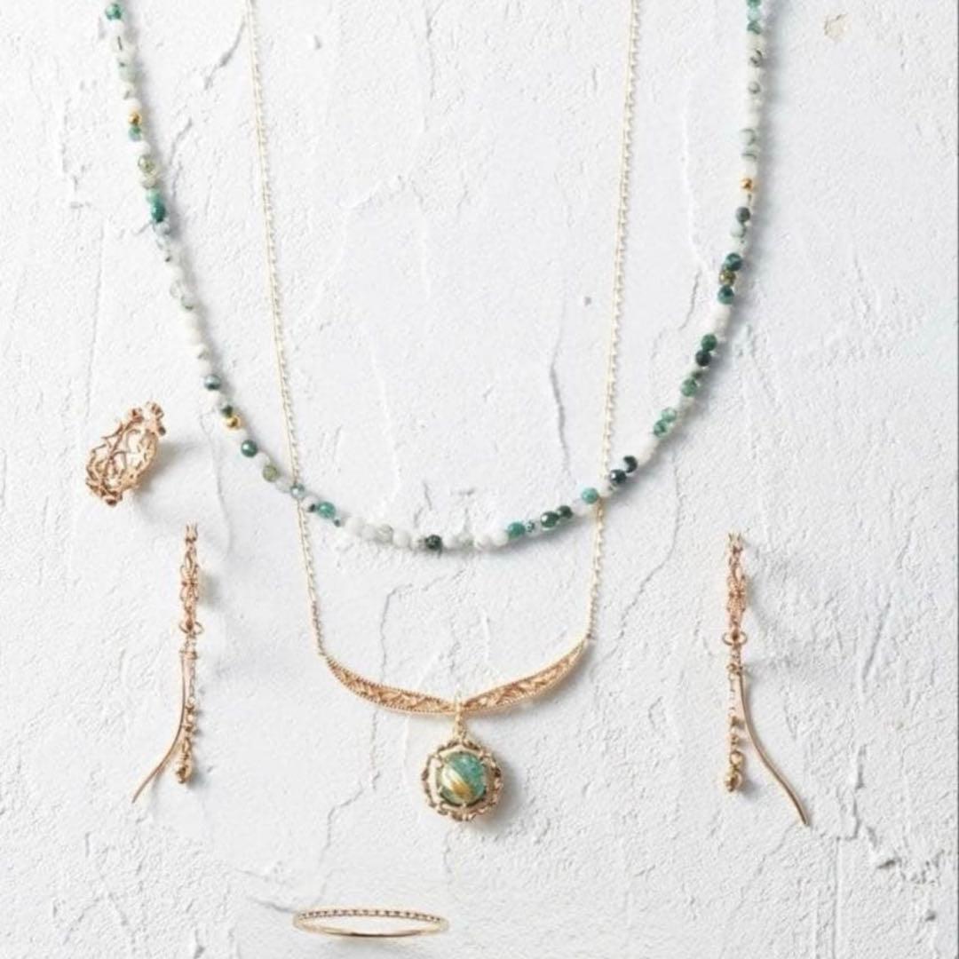 タイムサービス　ageteK10 マラカイトチャーム