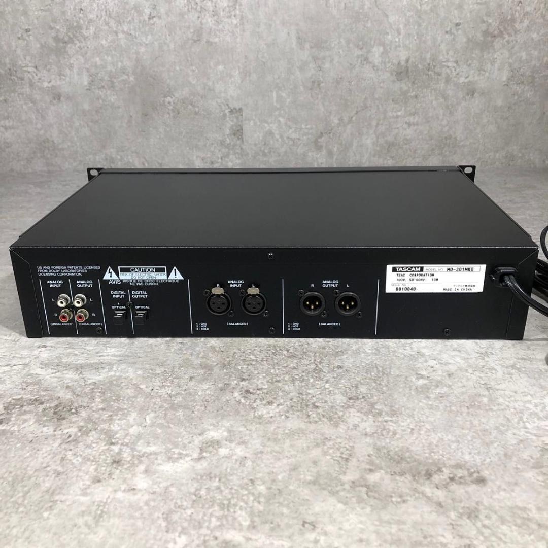美品 TASCAM タスカム MD-301MKⅡ 業務用MDレコーダー