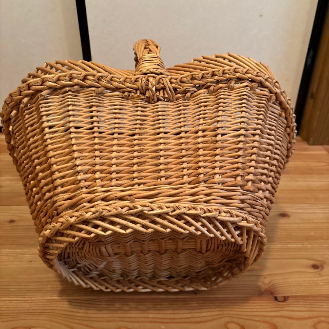 キャトル・セゾン　フランス柳バスケット　パニエ １本手付クロスＳ