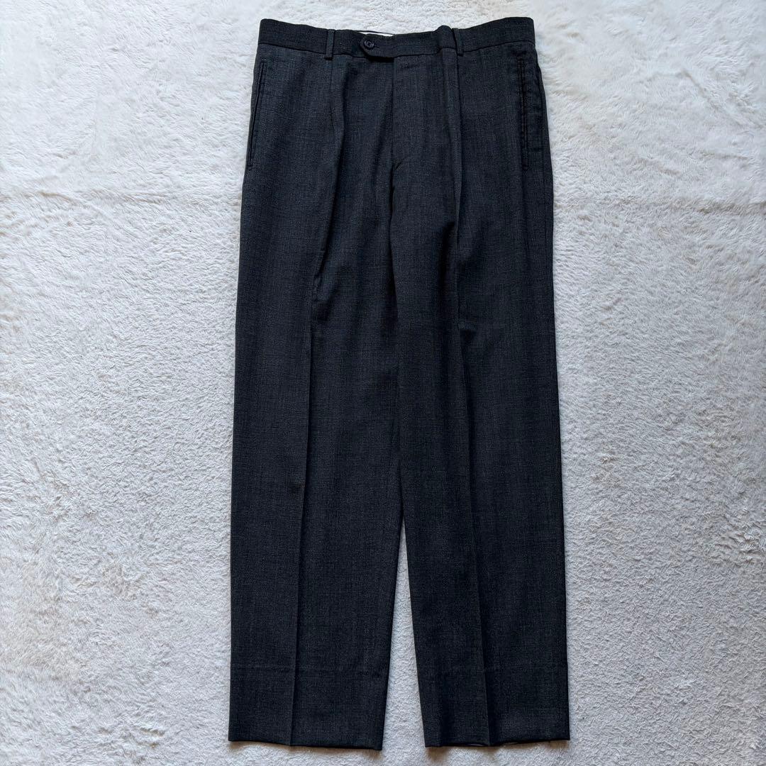 【美品】ヒューゴボス スーツ セットアップ ウール ストレッチ グレー 2XL