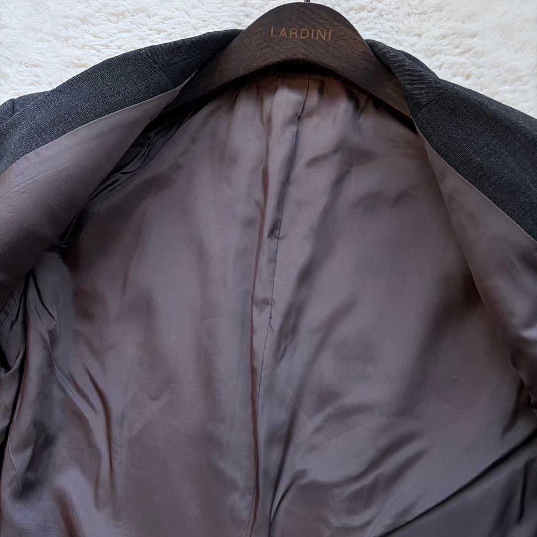 【美品】ヒューゴボス スーツ セットアップ ウール ストレッチ グレー 2XL