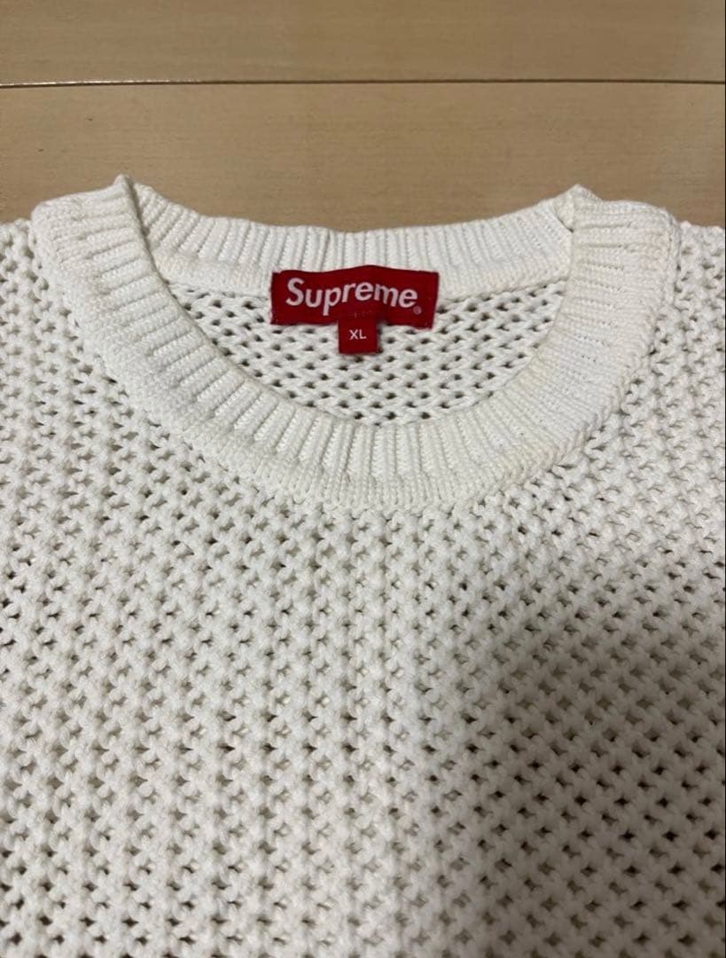 S*-様 Open Knit Small Box Sweater 白 XL
