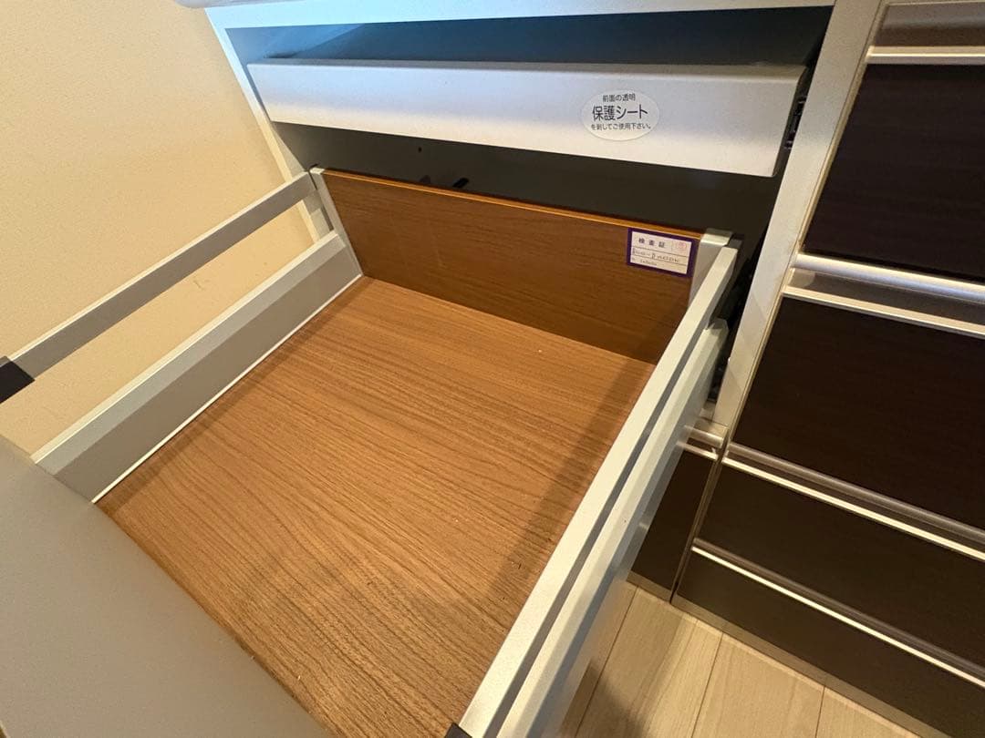 【綾野製作所】キッチンキャビネット ダークブラウン