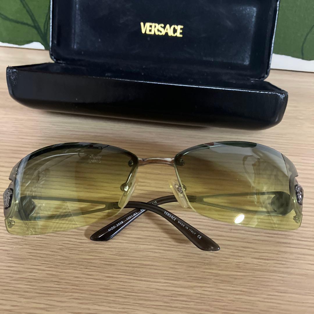 VERSACE イエローレンズ サングラス ケース付き