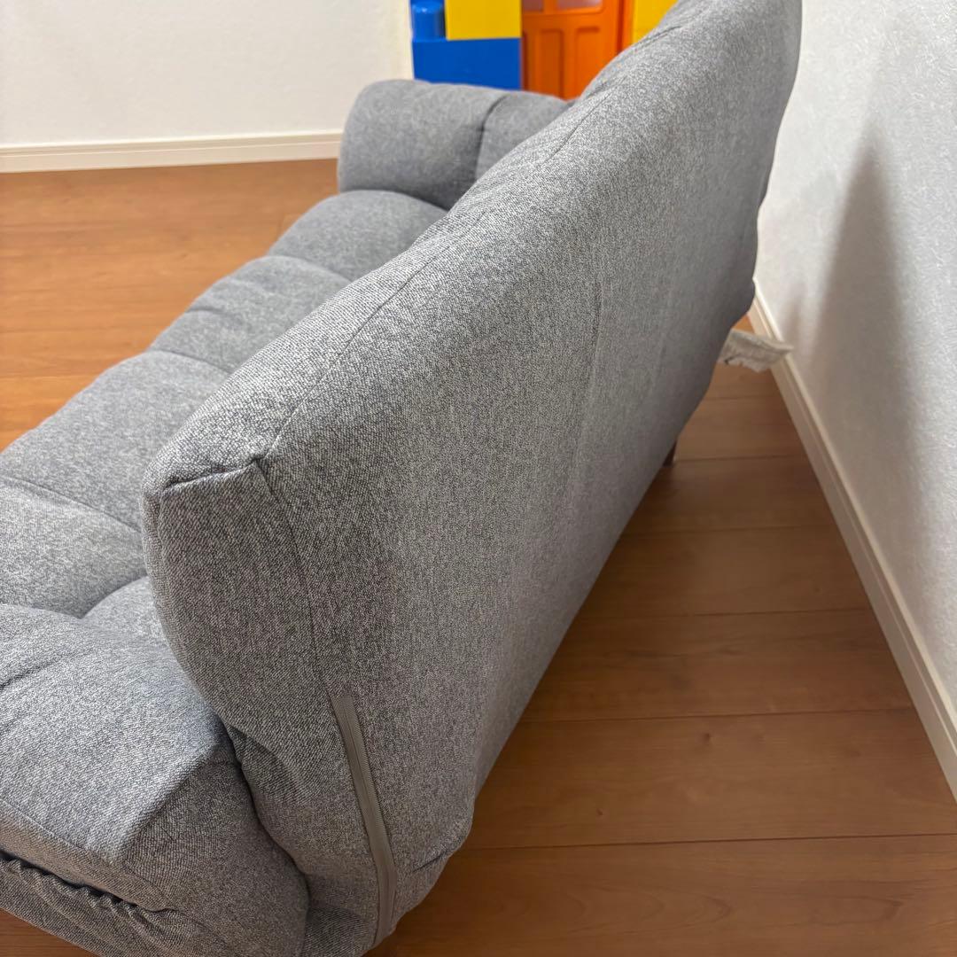 ニトリ　カジュアルソファー　2人がけ　グレー　ポケット付き　新生活　一人暮らし