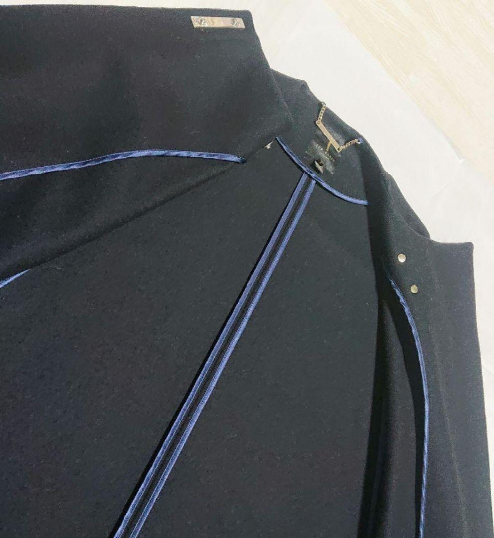 TED BAKER 黒 ケープコート S