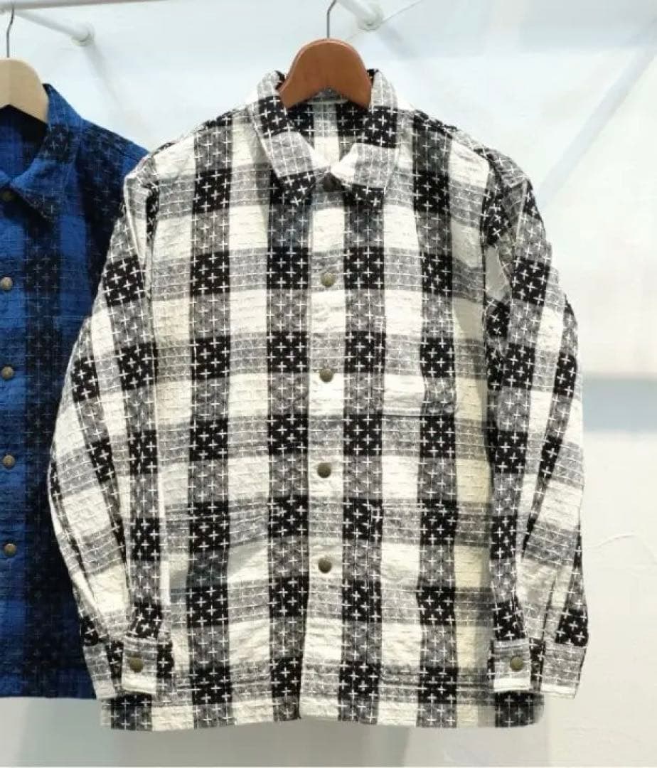 KUON 刺し子織カバーオール