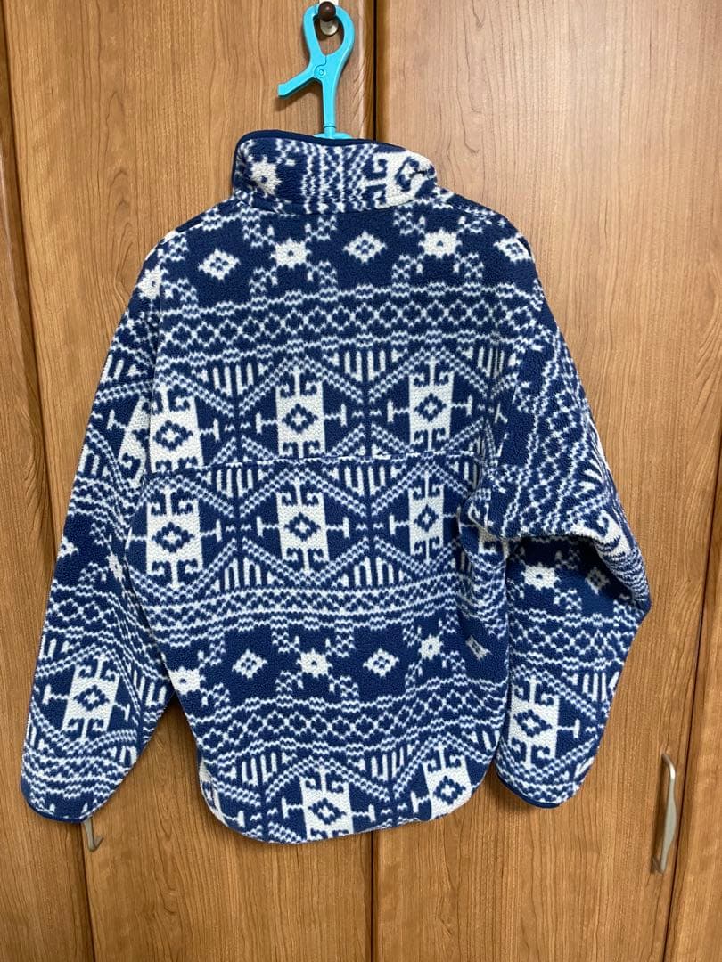 2011年　patagoniaフリース　シンチラスナップT 雪柄　S