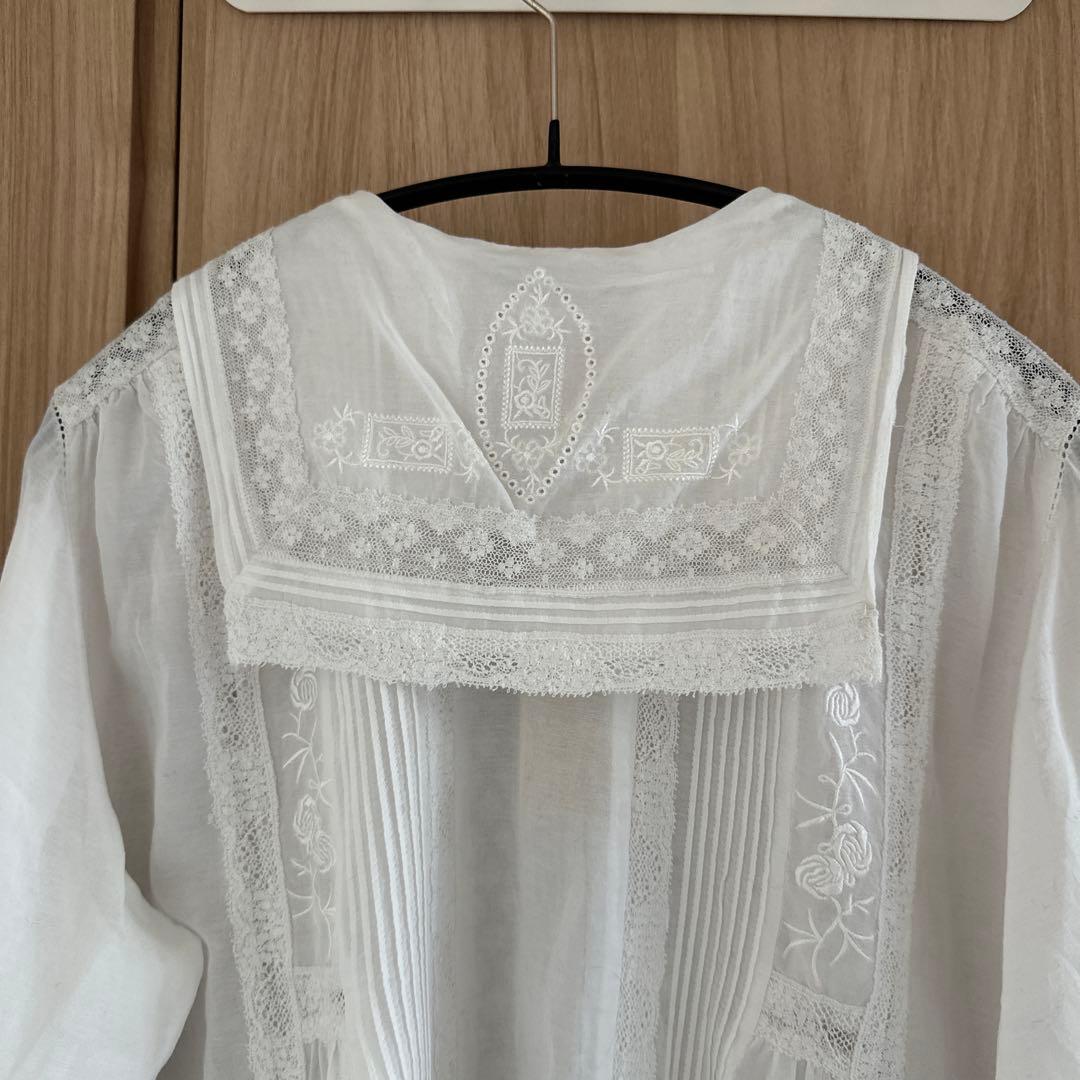 カレンソロジー　コットンレーヨンレースチュニック　セーラー