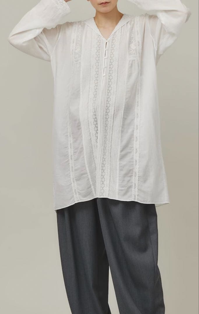 カレンソロジー　コットンレーヨンレースチュニック　セーラー