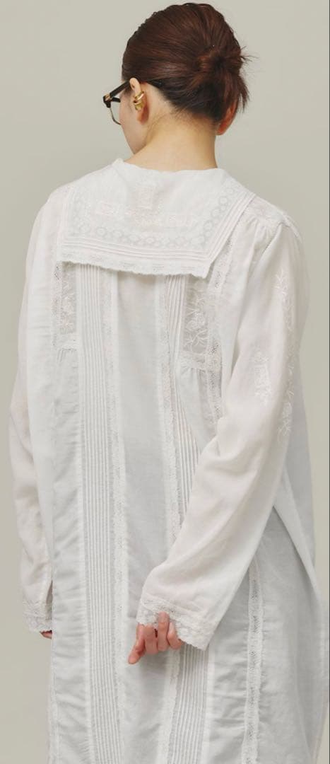 カレンソロジー　コットンレーヨンレースチュニック　セーラー