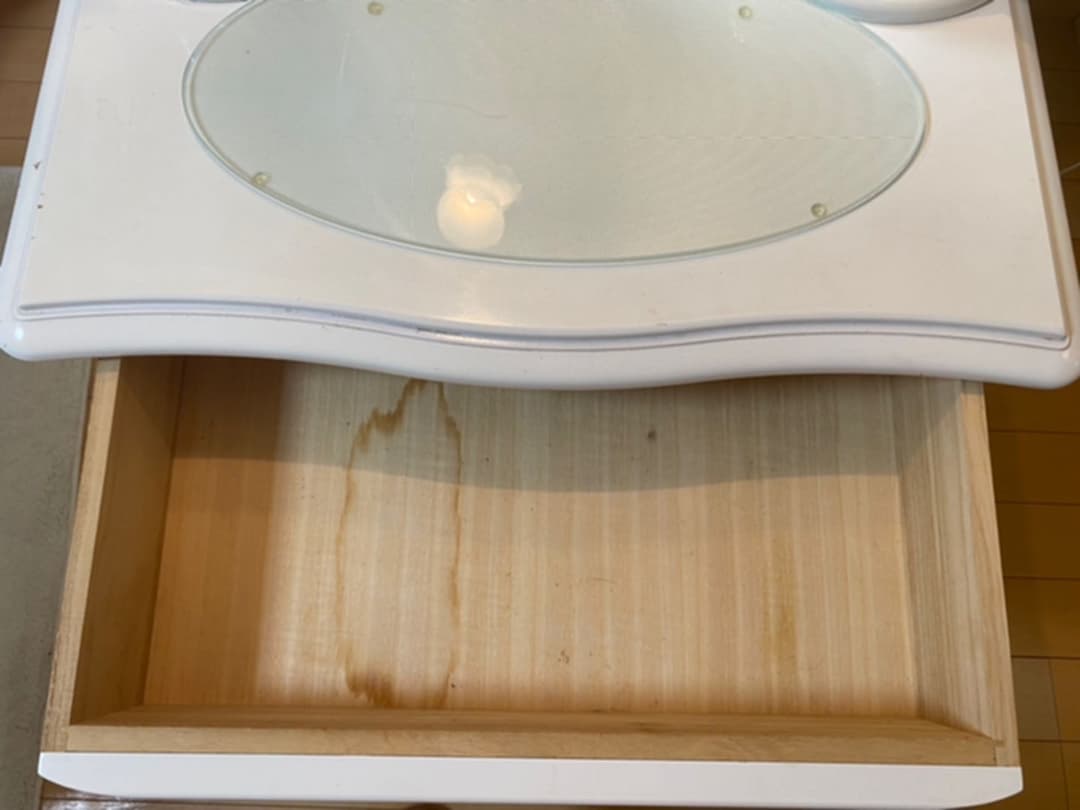 ちゃい【送料込】ドレッサー　鏡台　白　ホワイト　スリム