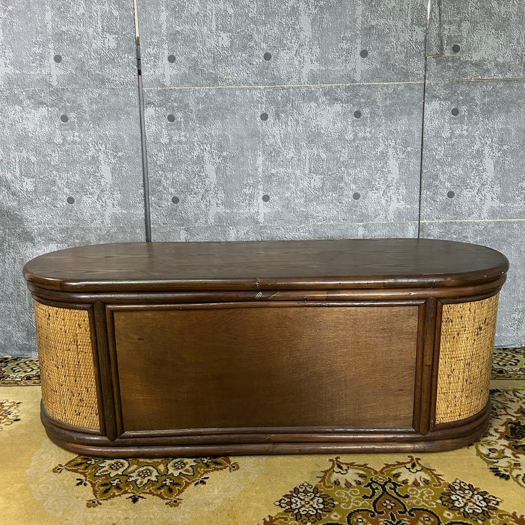 さや꧁昭和レトロ家具꧂ラタンローチェスト 籐 収納 たんす タンス