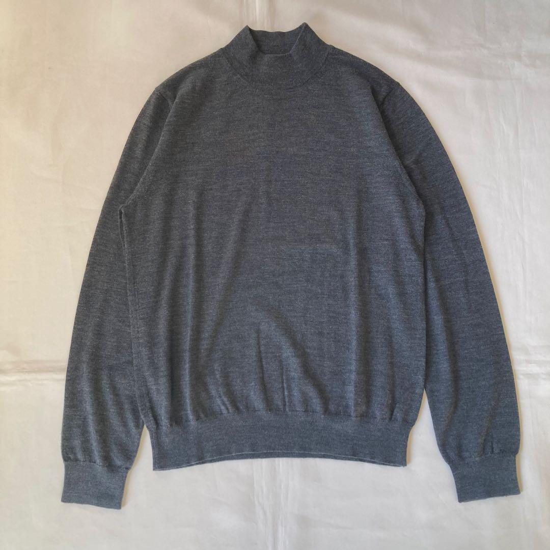 セッテフィーリカシミヤ グレー モックネックニット ウール