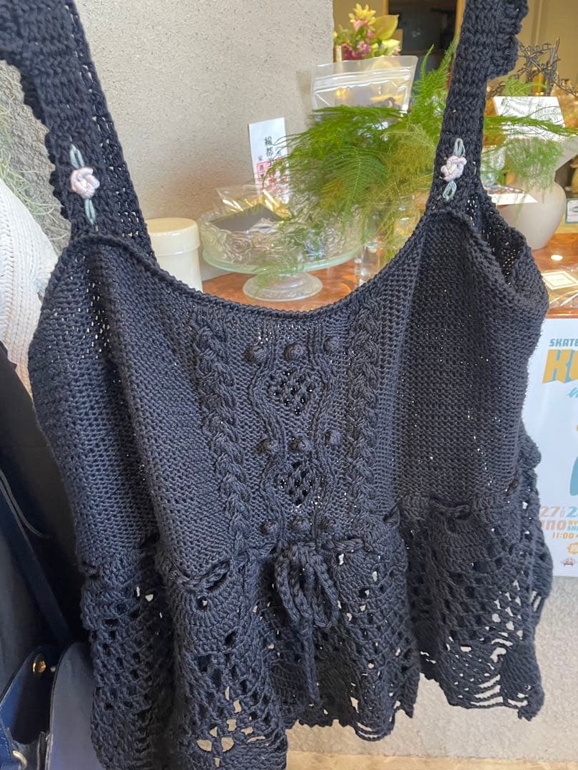 MICHAELA BUERGER ハンドニット ニットベスト ブラック