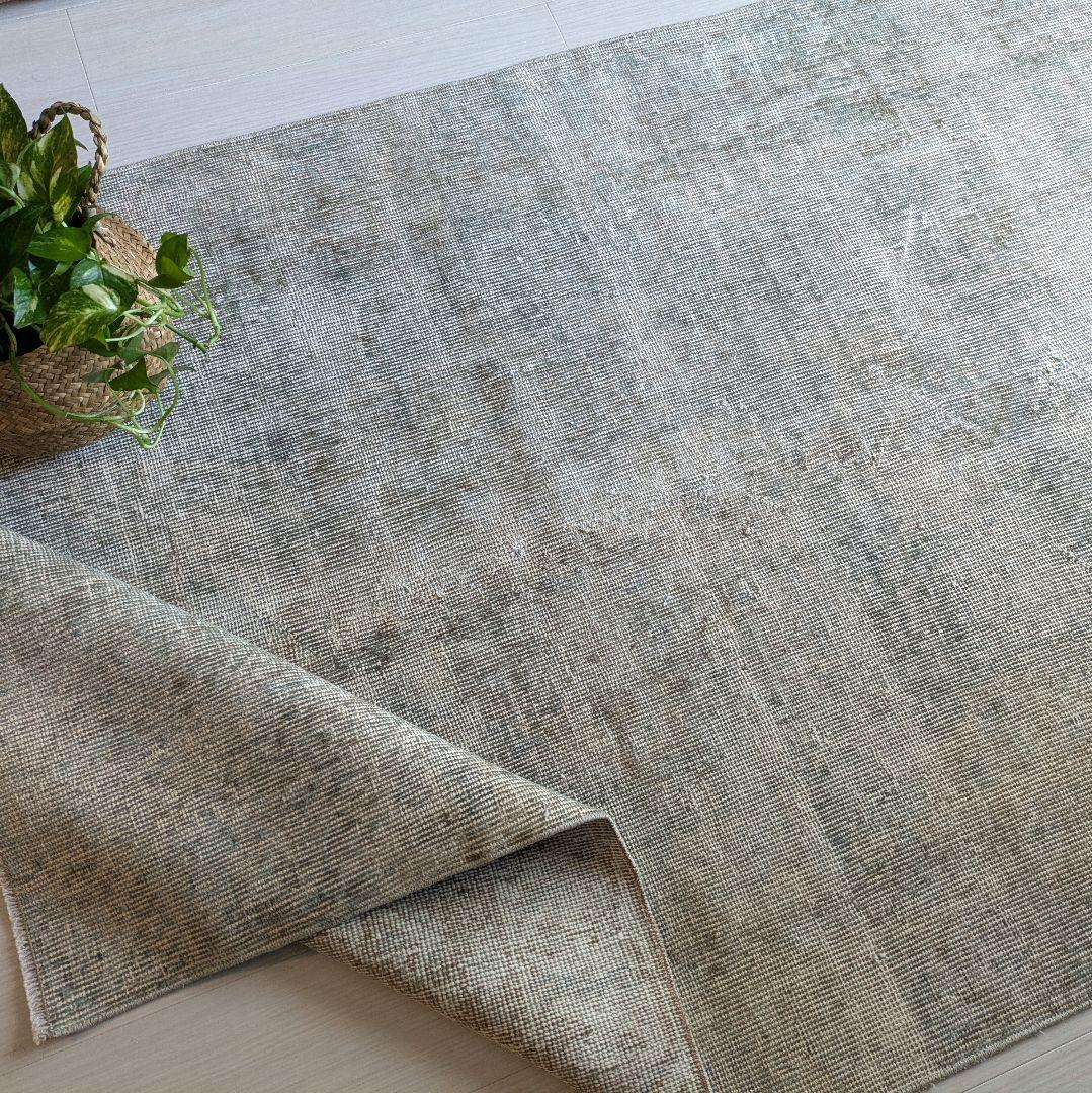 111×185 グレージュオーバーダイ　トルコヴィンテージラグ