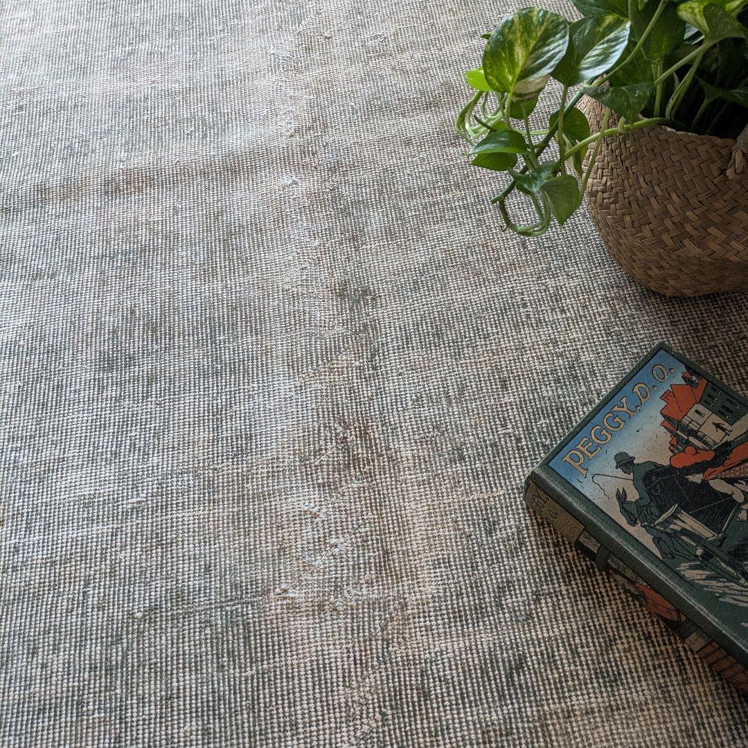 111×185 グレージュオーバーダイ　トルコヴィンテージラグ