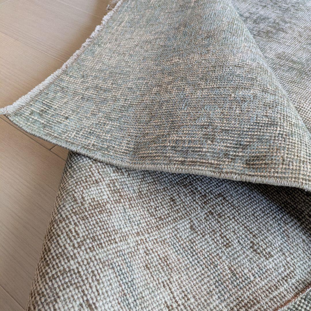 111×185 グレージュオーバーダイ　トルコヴィンテージラグ