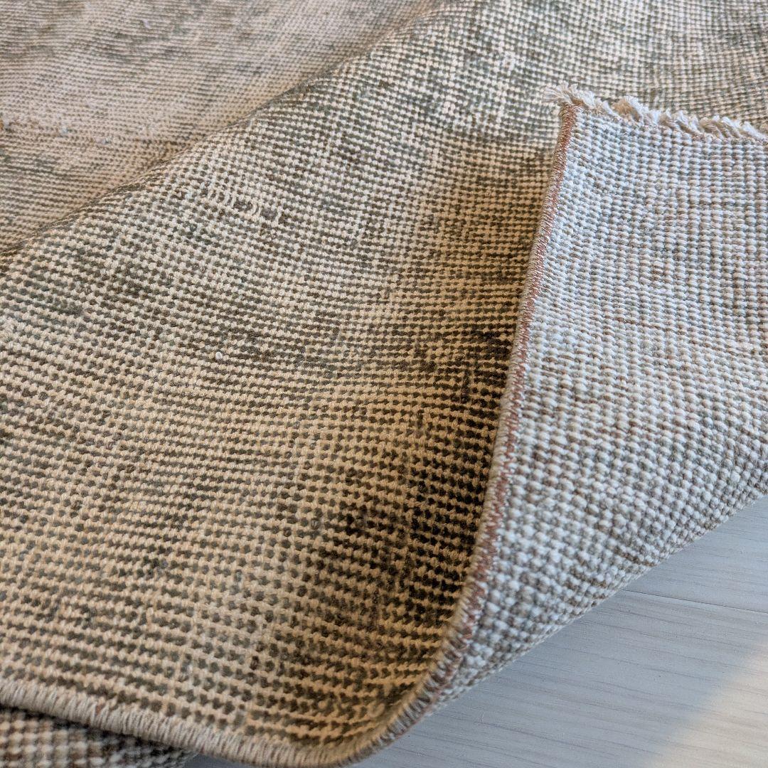 111×185 グレージュオーバーダイ　トルコヴィンテージラグ