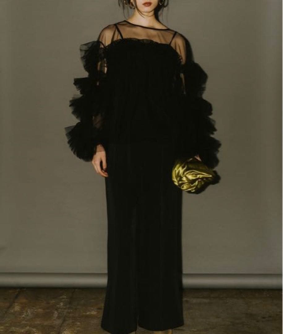 ANDRESD チュールトップス・オールインワンドレス ブラック