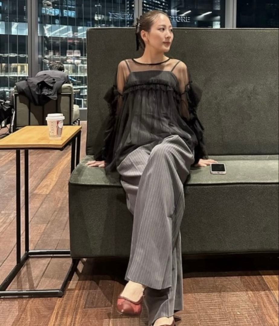 ANDRESD チュールトップス・オールインワンドレス ブラック