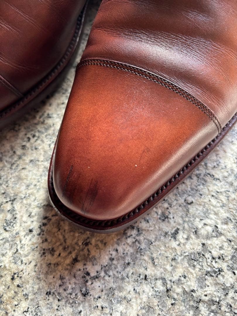 スコッチグレイン　匠モデル　使用少ない　ストレートチップ　訳アリ