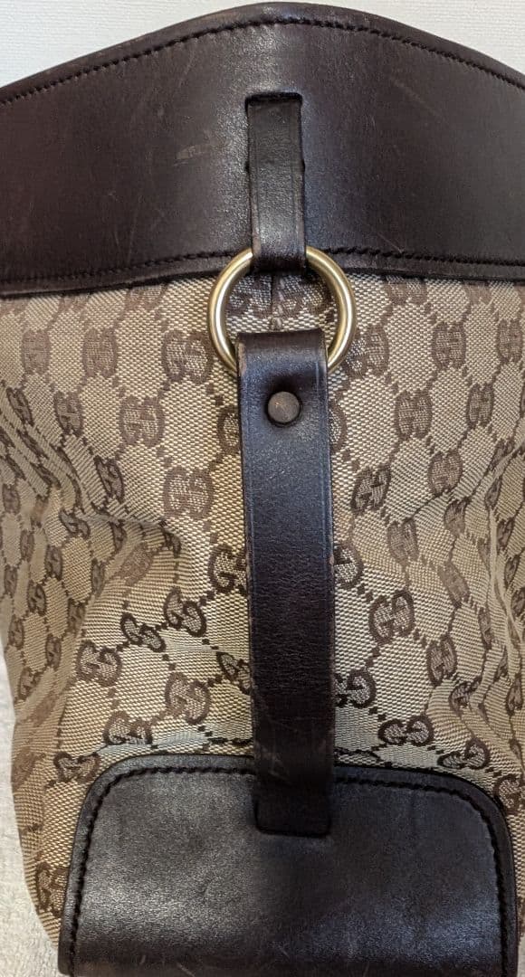 ラビット GUCCI GGキャンバス トートバッグ ベージュ/ブラウン