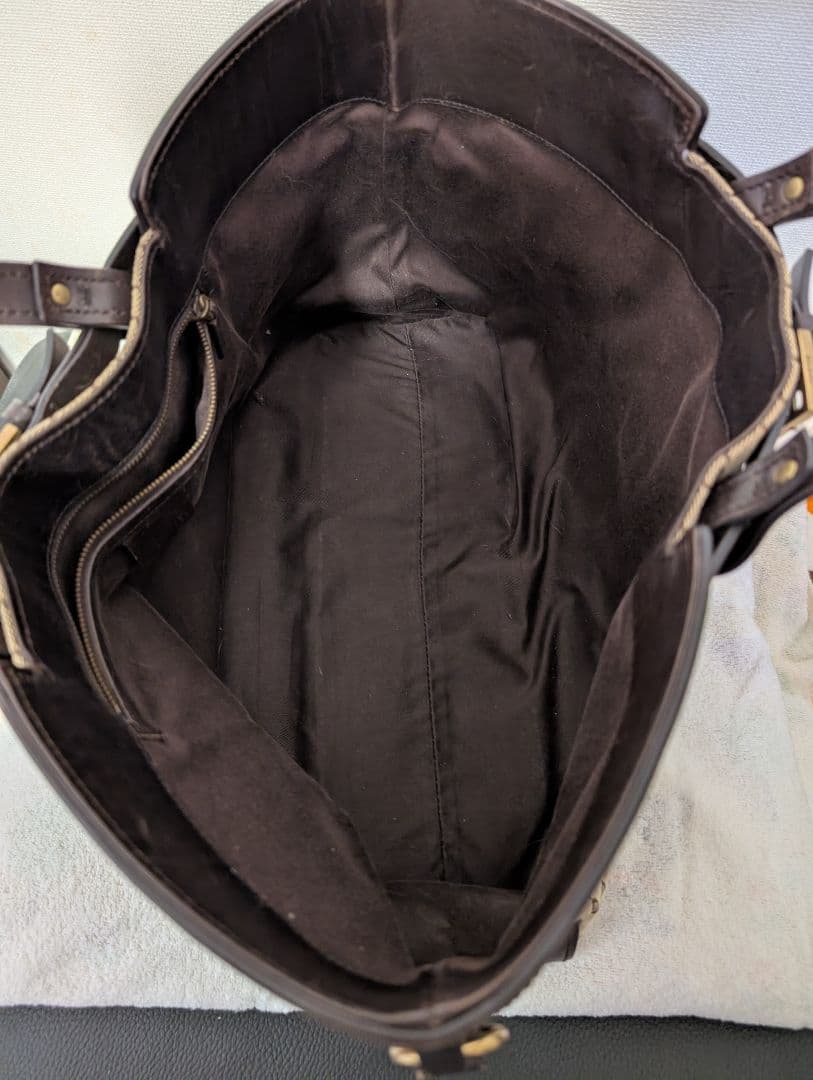 ラビット GUCCI GGキャンバス トートバッグ ベージュ/ブラウン