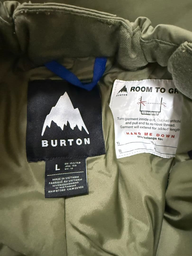 美品！BURTONバートン ジュニア スノーボードウェア セットアップ Lサイズ